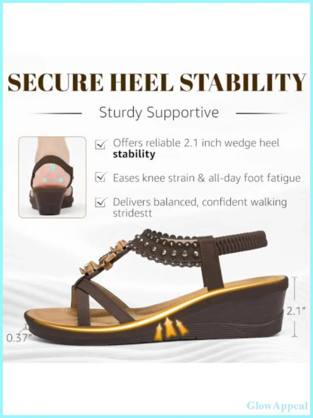 Comfortable Wedge Sandals for Women Low Heel Summer Dressy Platform Sandals